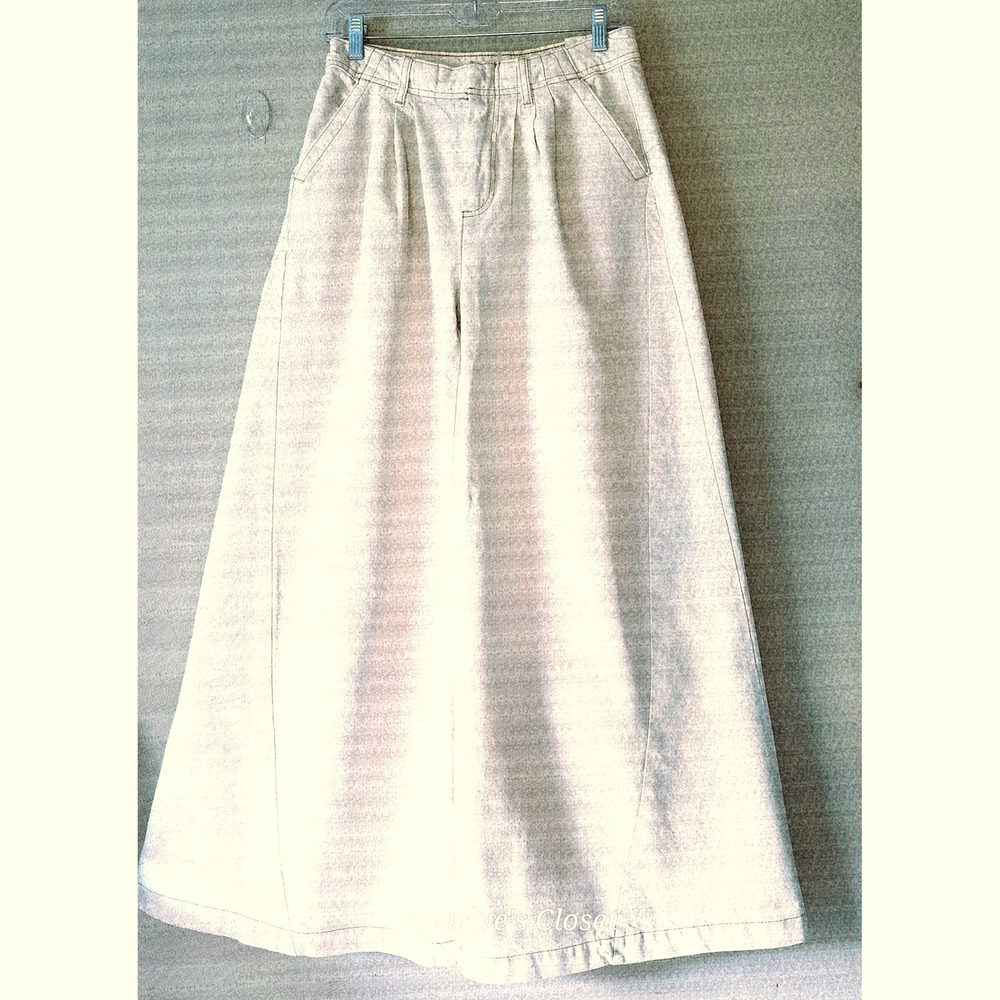 We The Free Cream Wide Leg Jeans - Picture 2 of 9
